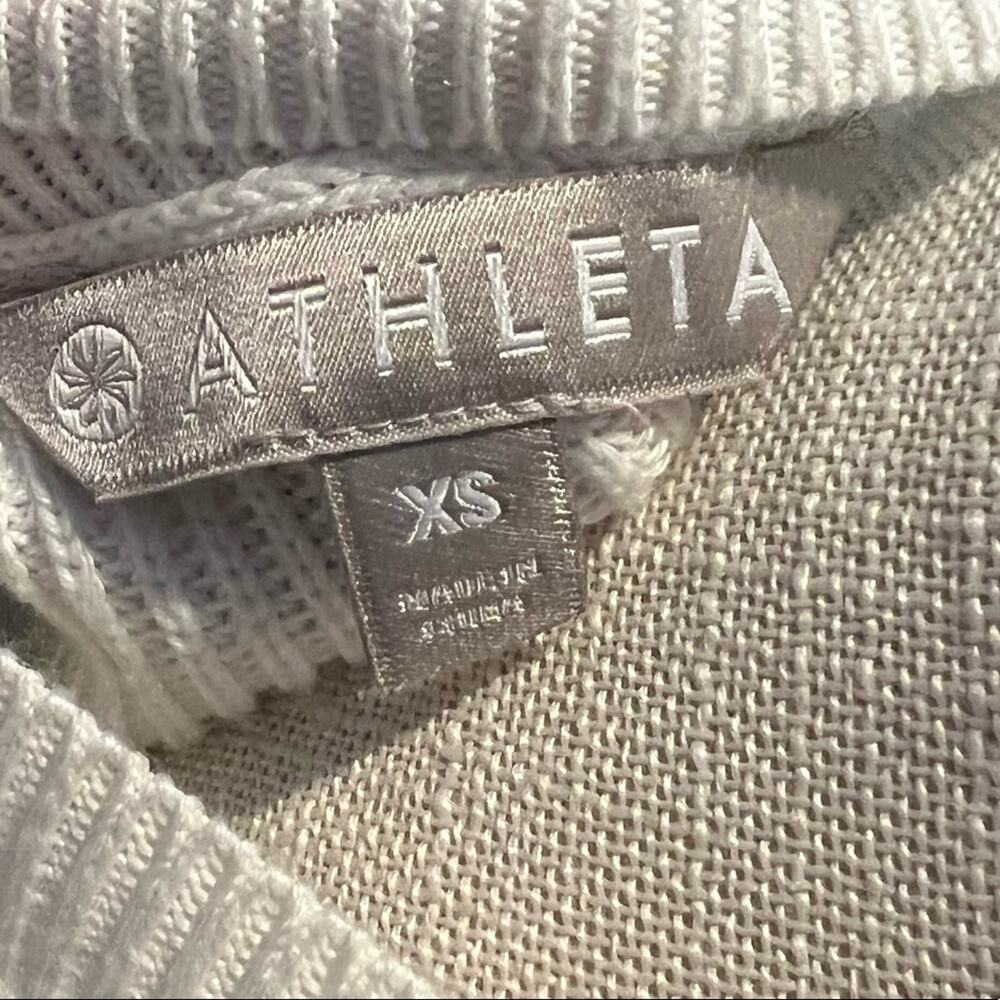 Athleta Rest Day Asymmetric Crewneck Sweater in White Size XS - Picture 7 of 9